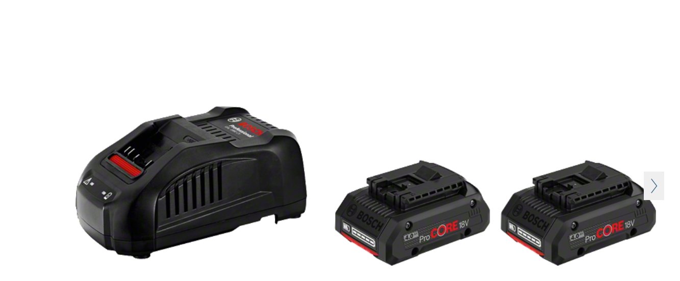 BOSCH BATTERY STARTER SET: 2 x 4.0Ah PROCORE18V